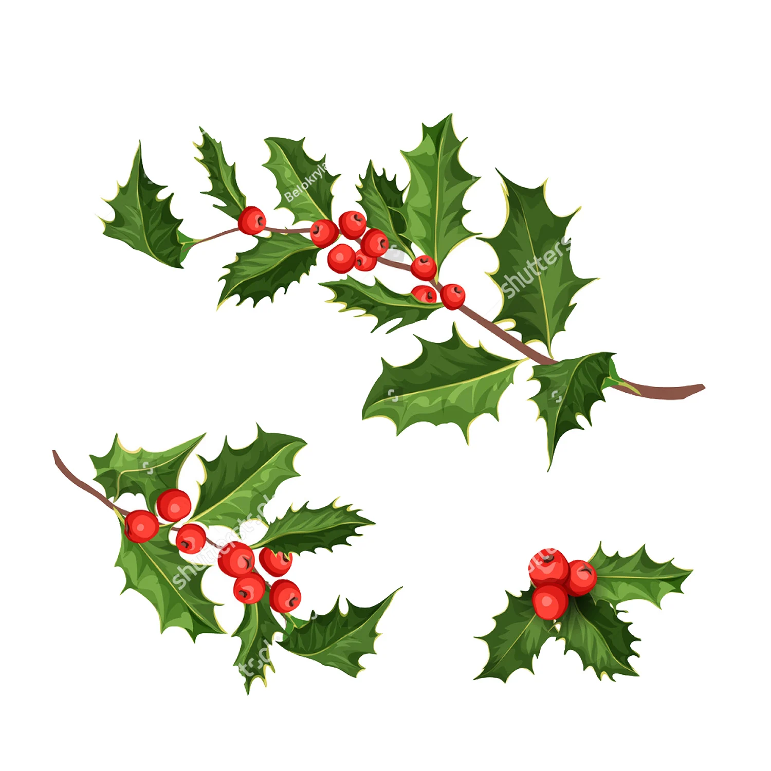 3 Pcs Christmas Holly Cutting Dies New Green Leaves Red Fruits Metal Embossing Stencil For Scrapbook Card Craft Decoration