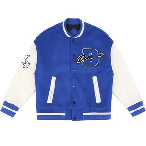 Бейсбольные куртки с Вышивкой Букв, мужские куртки в стиле хип-хоп с пушистыми звездами, Лоскутная куртка с цветными блоками для колледжа, куртки-бомберы в стиле Харадзюку, уличная одежда