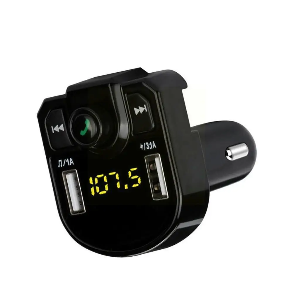 

LED Display Battery voltage 4.1A Bluetooth Car Charger Player MP3 / Phone WMA / WAV Dual MP3 Transmitter Music USB Kit FM P S9K1