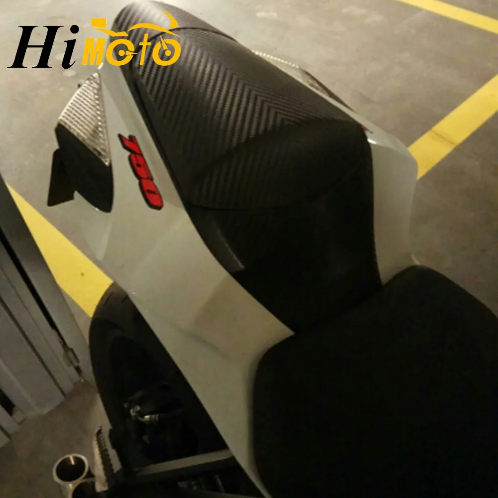 Подходит для Suzuki GSXR600 GSXR750 GSX-R 600 750 GSXR 600 2011 2012 2013 мотоциклы углерода черный заднего сиденья крышку капота