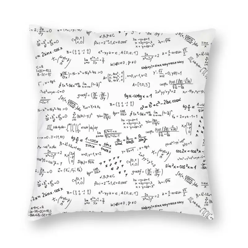 

Math Formulas And Numbers Cushion Covers Sofa Living Room Mathematics Science Teacher Square Pillow Case 45x45cm