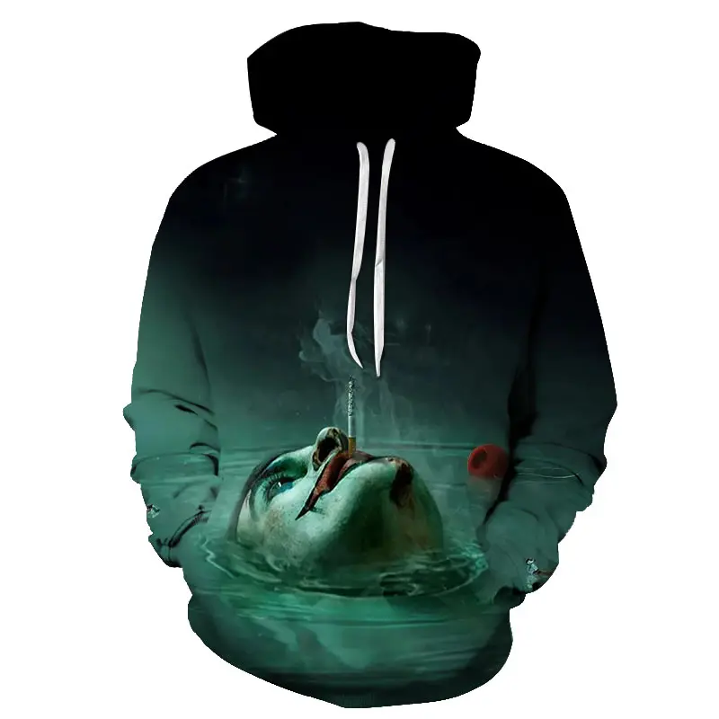 Новинка 2019 Джокер мужская толстовка с капюшоном 3d принт пуловеры модные