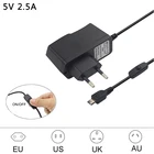 Адаптер питания с кнопкой ВКЛ.ВЫКЛ., 5 В, 2,5 А, Micro USB, для Raspberry Pi Zero W 2 3B + 3B, вилка для ЕС, США, Великобритании, Австралии