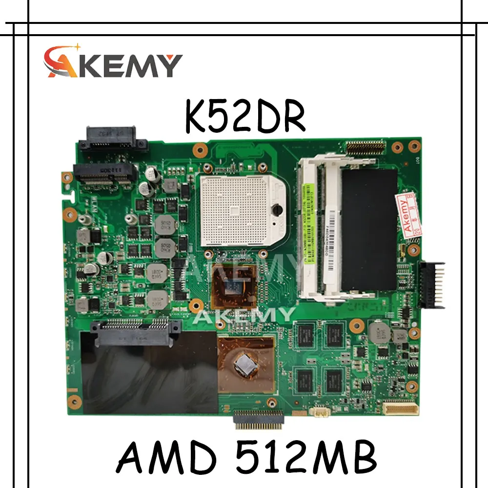 K52DR материнская плата для ноутбука For Asus A52DE K52DE A52DR K52D оригинальная AMD 512MB