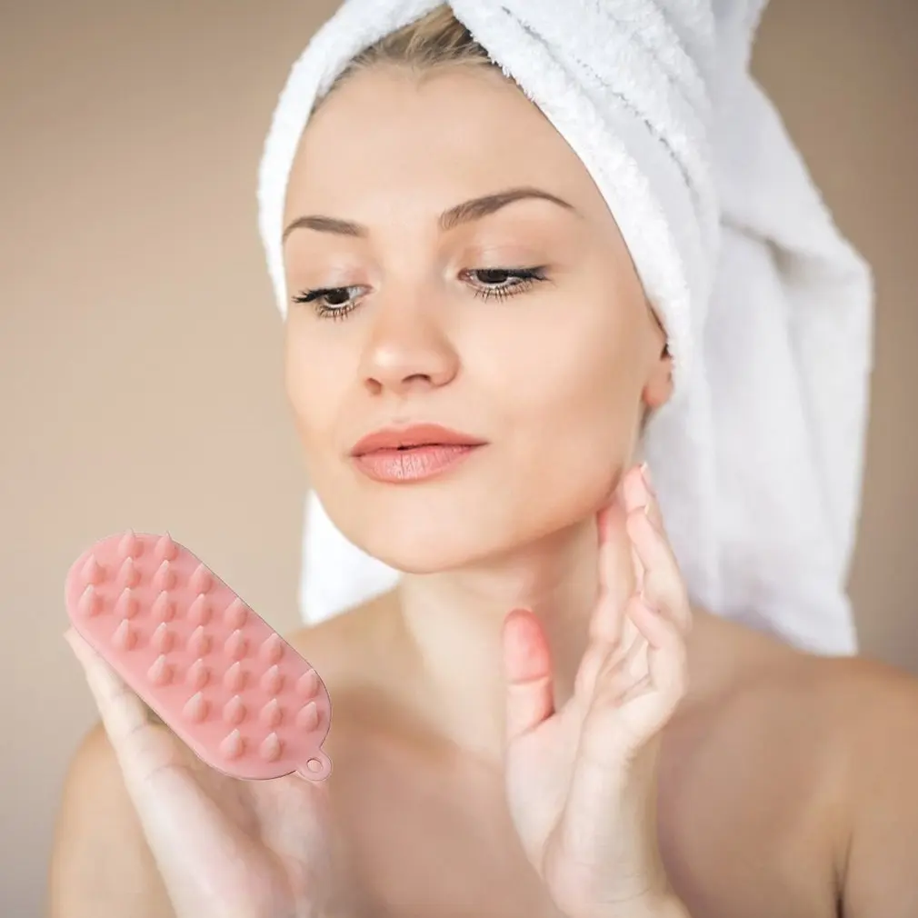 Multifunctional Soft Exfoliating Silicone Bath Shampoo Scrubber Face Manual Facial Cleaning Wash Clean Brush | Красота и здоровье