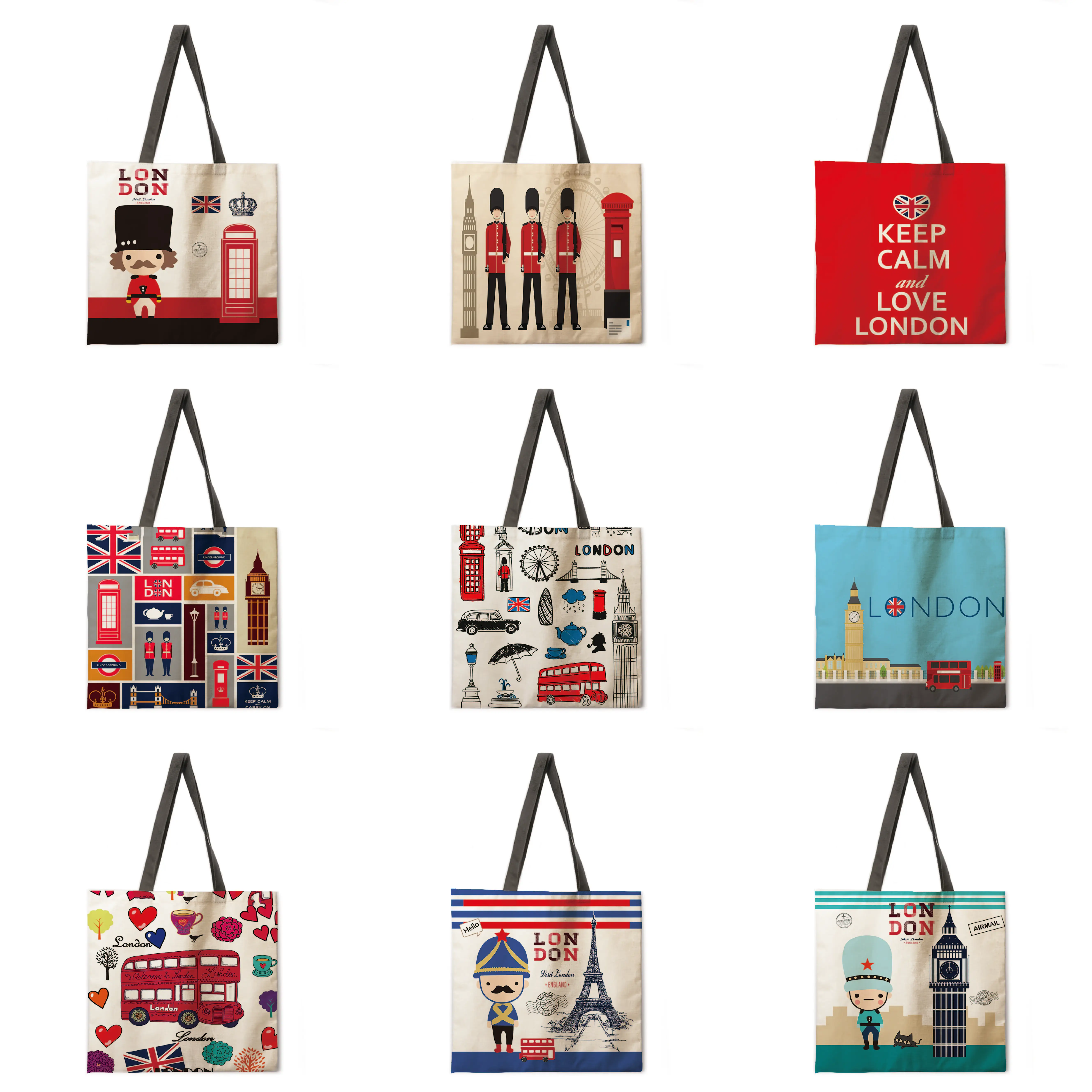 Британская мультяшная Защитная дамская сумочка женская сумка на плечо пляжная