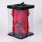 25 см Мишка Тедди роза искусственный цветочный медведь Роза День святого Валентина для девушки женские подарки на день Святого Валентина