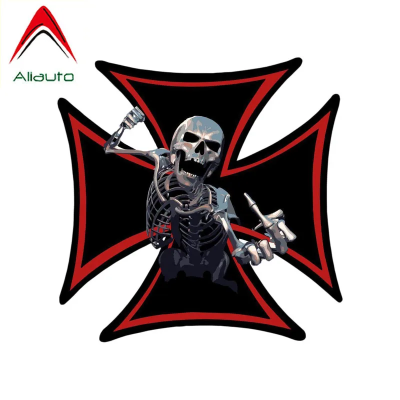 Aliauto ретро светоотражающие автомобильные наклейки индивидуальные зомби крест