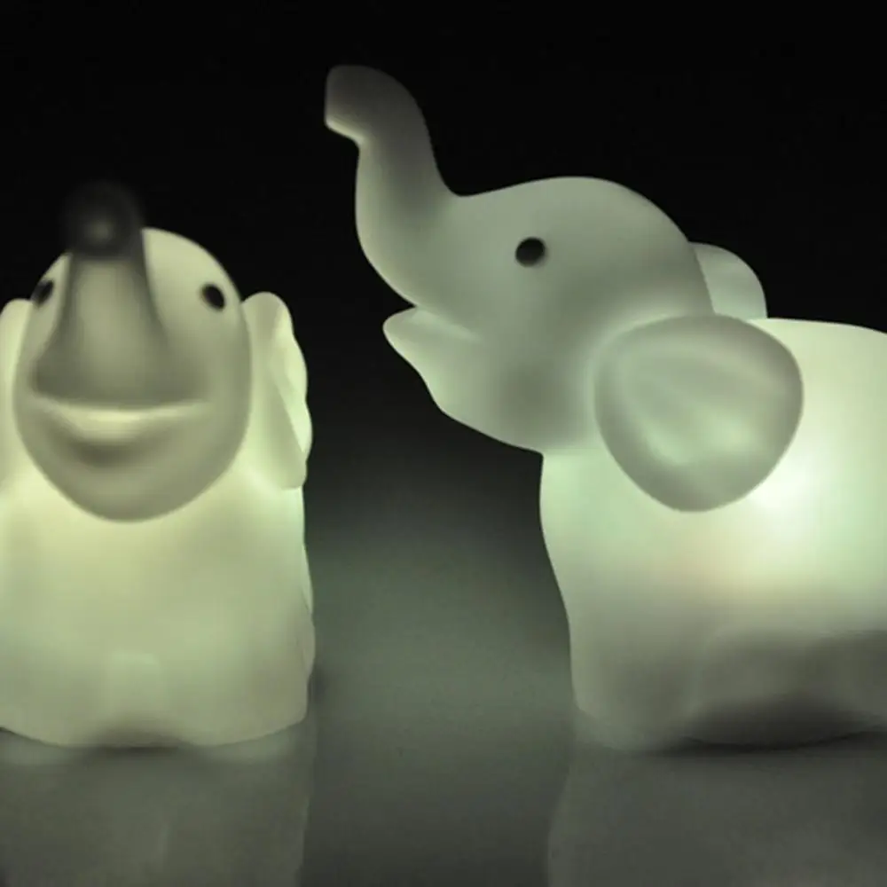 Светодиодный Светильник-ночник меняющий цвет слона настольная лампа для детской