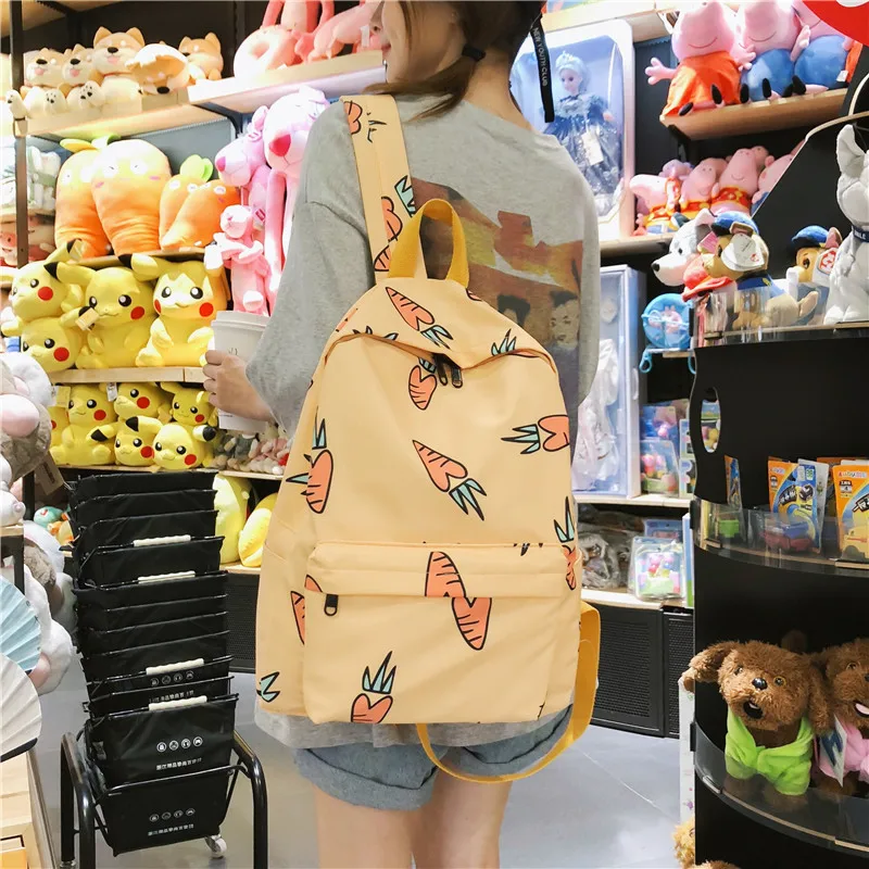 Милый нейлоновый рюкзак с изображением авокадо и зеленых фруктов женский для