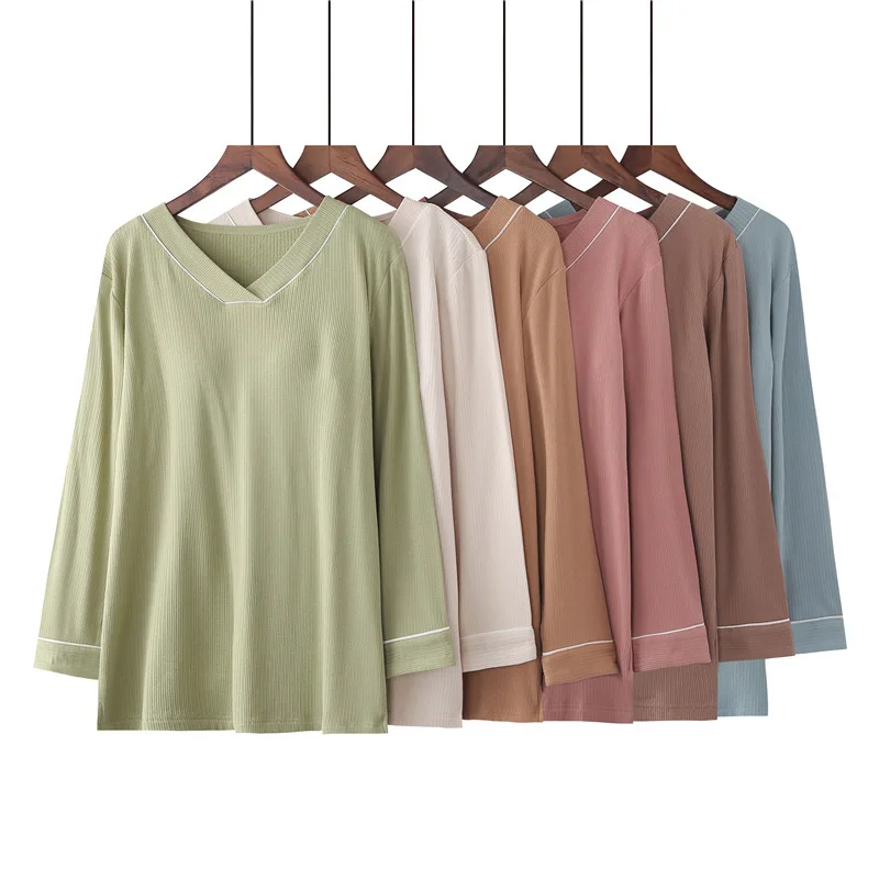 

Autumn and Winter Plus Velvet Padded Pajamas with Chest Pad Underwear Ladies Night Gowns for Casual Outings Long-sleeved Loose