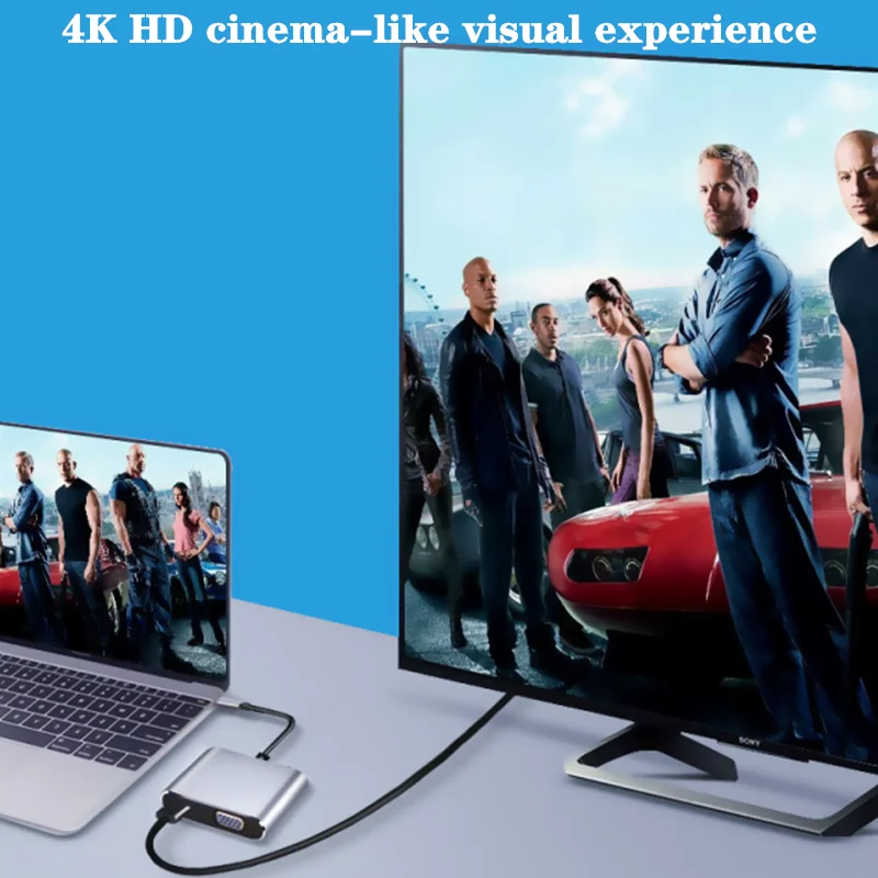 Адаптер USB 3 1 к HDMI 4K VGA 0 аудио видео конвертер 4 в C PD быстрое зарядное устройство