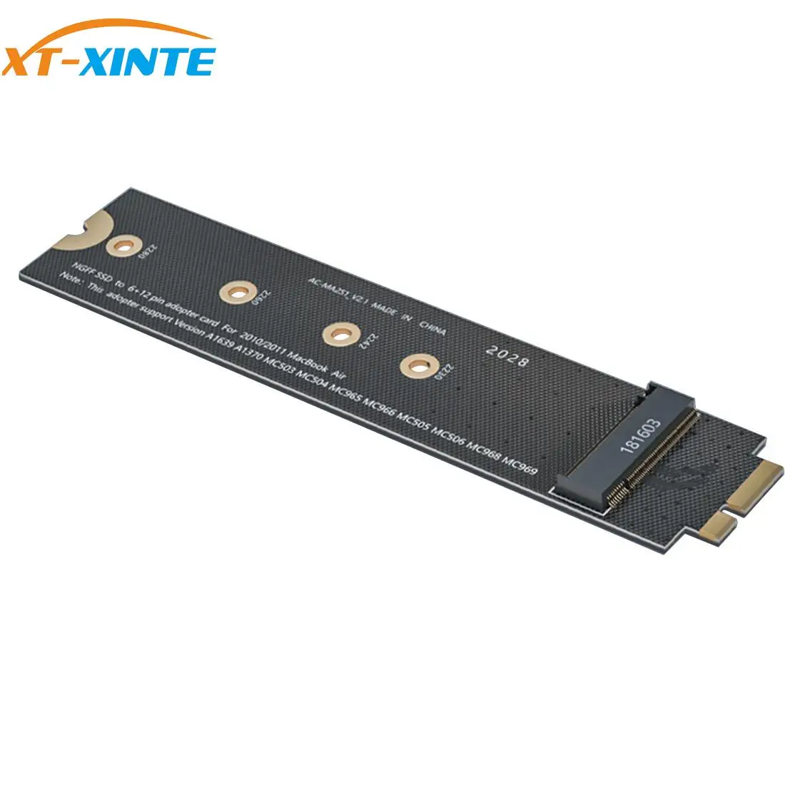 XT-XINTE M2 SSD адаптера для MacBook Air 2010 2011 A1370 A1369 записная книжка NGFF M.2 2230 2242 2260 2280