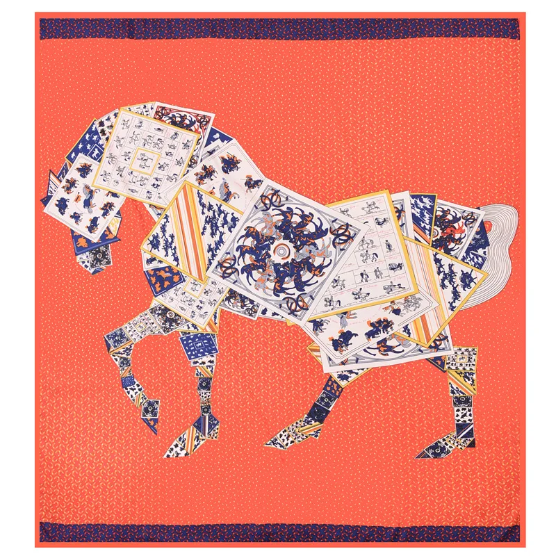 Новый модный дизайн в европейском и американском стиле большой квадратный шарф с