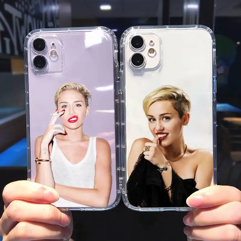 

Miley Cyrus singer Phone Case For iphone 13 12 11 8 7 plus mini x xs xr pro max Transparent soft