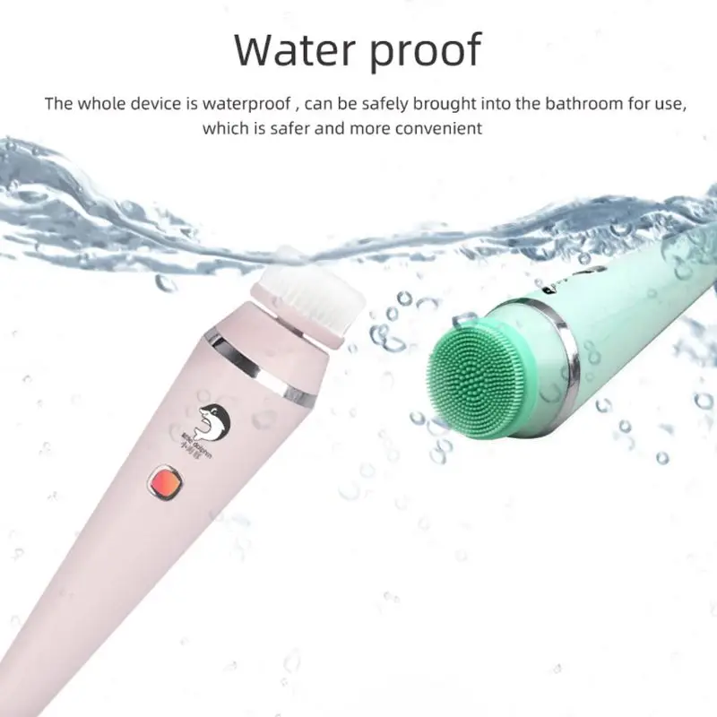 

4 in 1 Electric Facial Brush Face Skin Spa Cleansing USB Rechargeable Massager Cleaner with 4 Heads