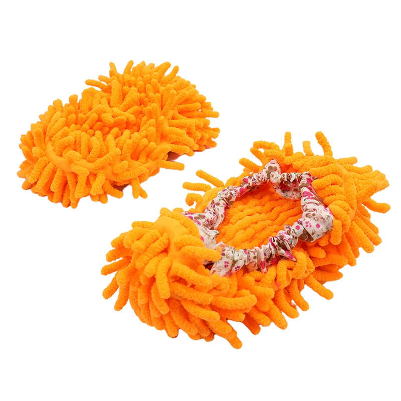 

2PCS Shoes Cover Mop Home Floor Cleaning Slipper Chenille Shoes Covers Drag Mop Micro Velvet Shoes Clearn Cloth