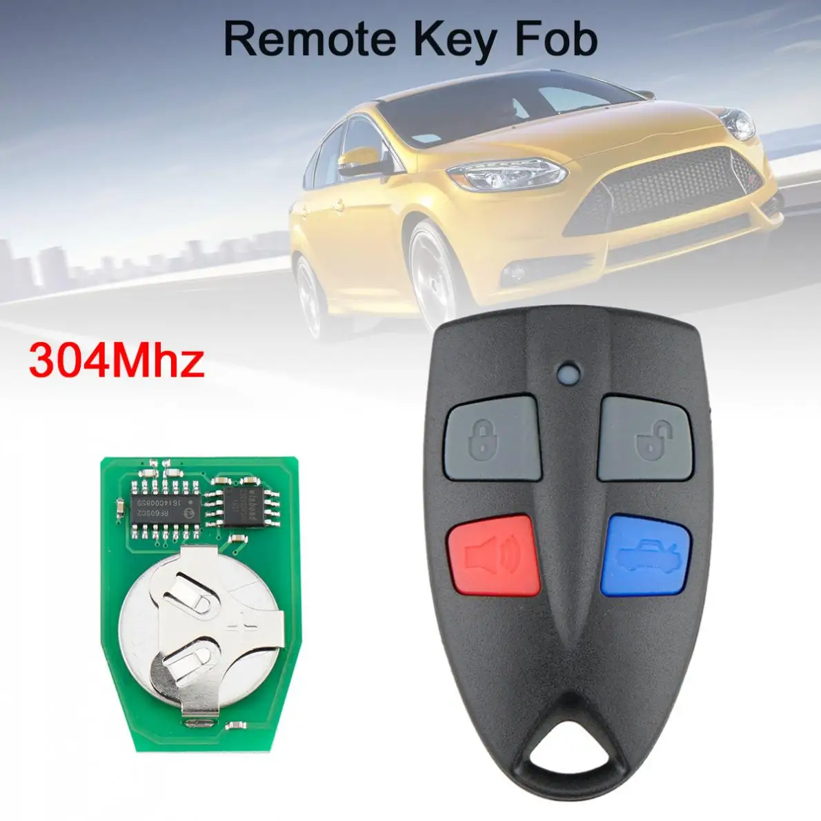 304 МГц 4 кнопки Автомобильный Брелок дистанционного управления с ключом Замена
