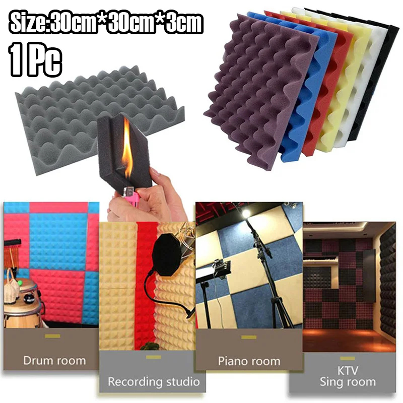 30x30x3cm Car Sound Deadener Mat Deadening Noise Insulation Acoustic Dampening Foam Subwoofer autos Accessories | Автомобили и