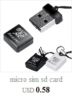 Micro sim sd кард-ридер usb 2,0 кард-ридер высокоскоростной мини USB 2,0 Micro SD TF T-Flash кард-ридер адаптер