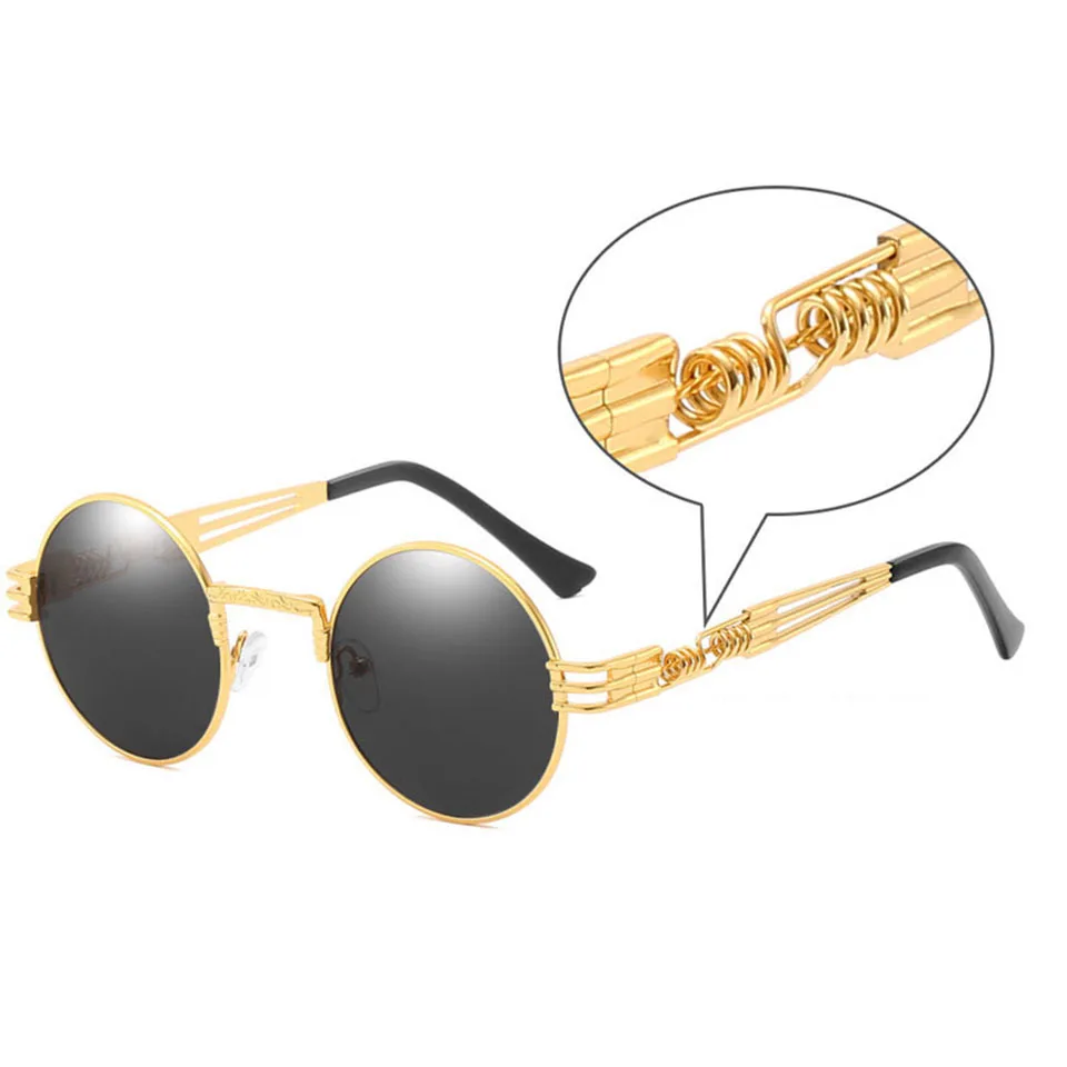 

Men Fashions Round Sunglasses Clear Classic UV400 Sun Glasses Trends Transparent Shades for Women Sun Solar Glasses