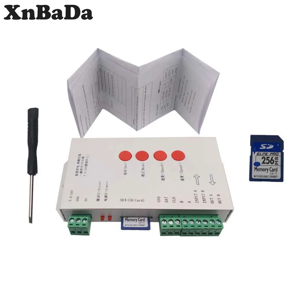 Светодиодная RGB лента контроллер с SD картой 256 м 2048 пикселей для WS2801 WS2811 WS2812B LPD6803