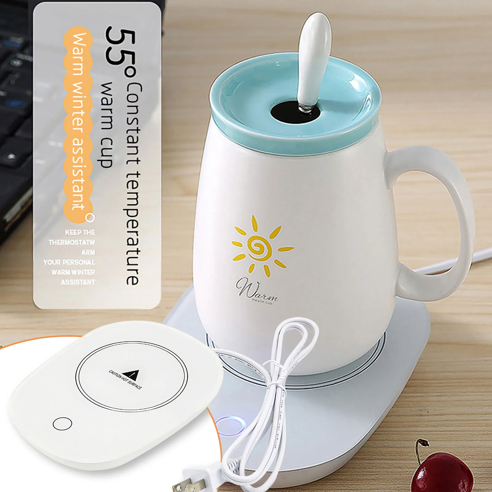 

Электрическая грелка для напитков, новинка, кофейная кружка, грелка для дома, офиса, подогрев молока, чая, воды, коврик для подогрева зимой # ...