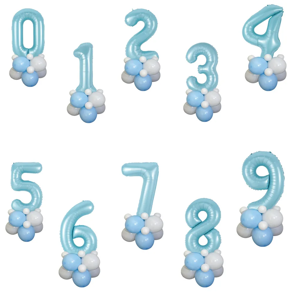 

1set 40inch Pink Blue Balloons Column White Pink Balls Boy and Girls'Birthday Babyshower Anniversary Party Decoration Supplies