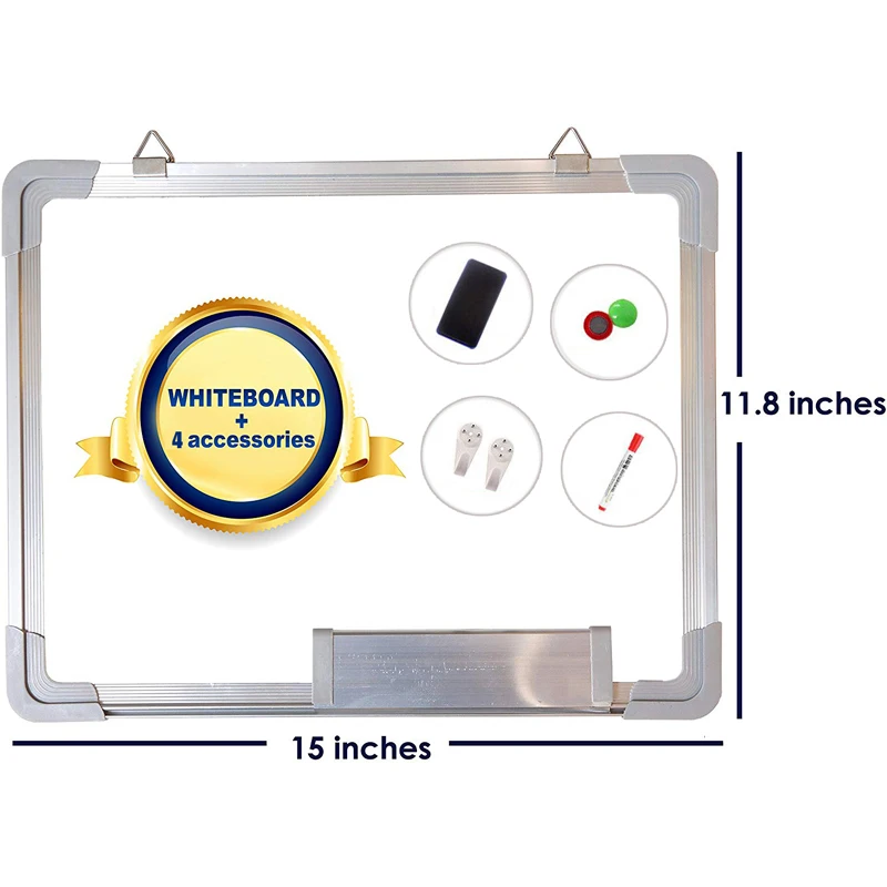 Магнитная доска для письма с ручкой 300x400 мм магнитные кнопки стираемая белая