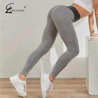 chrleisure high waist women fitness leggings push up leggings ladies mesh stitching seamless gym sportswear