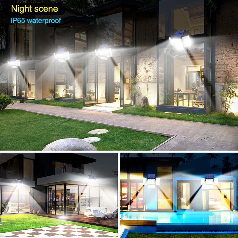 Солнечный светильник уличный 242 светодиодный движения Сенсор безопасности лампы