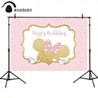 Allenjoy Mouse фон для дня рождения с рисунком из мультфильма, вечерние, розовые, для девочек, для детей, для душа, на заказ, фон для фотосессии