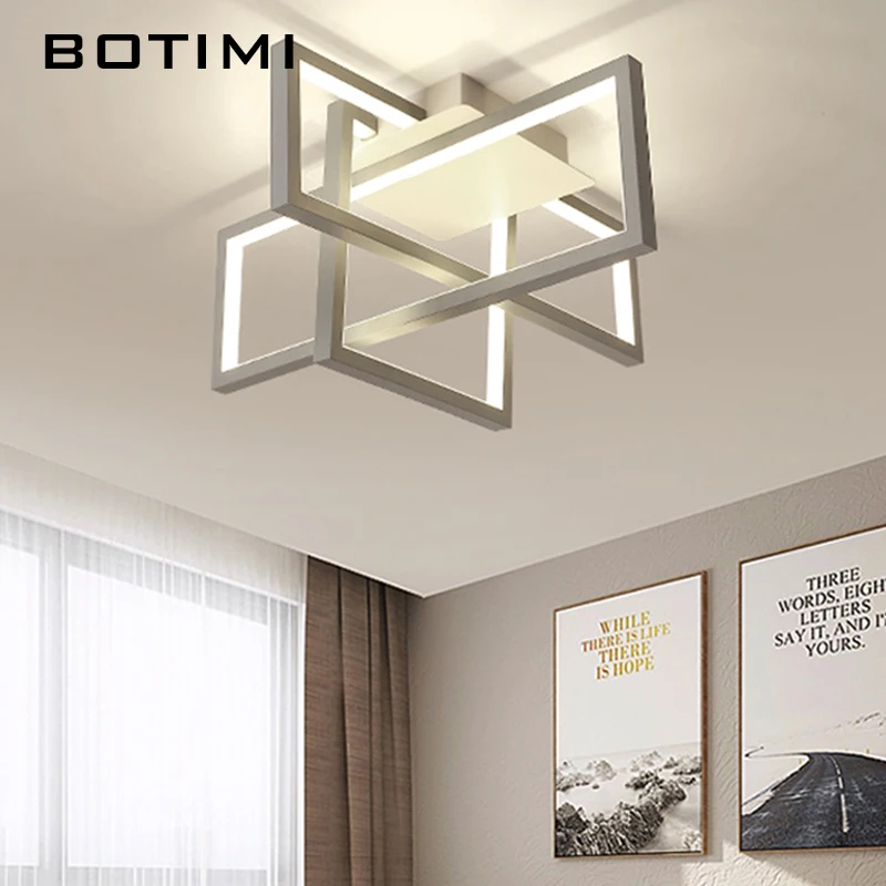 Современный квадратный светодиодный потолочный светильник BOTIMI для гостиной