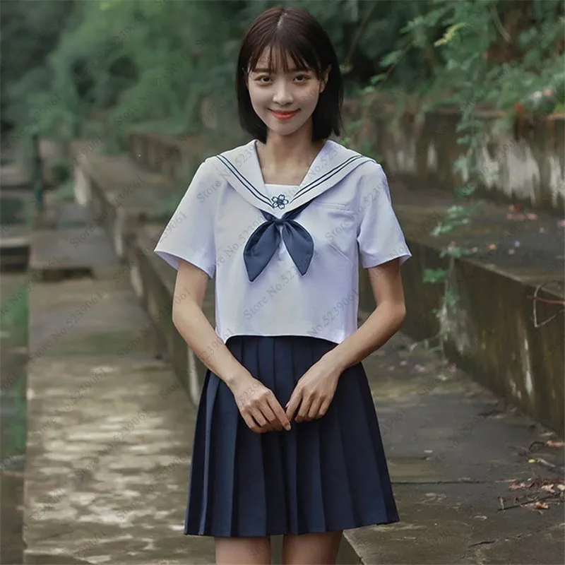 Школьная форма в японском стиле для девочек Корейская юбка аниме косплей