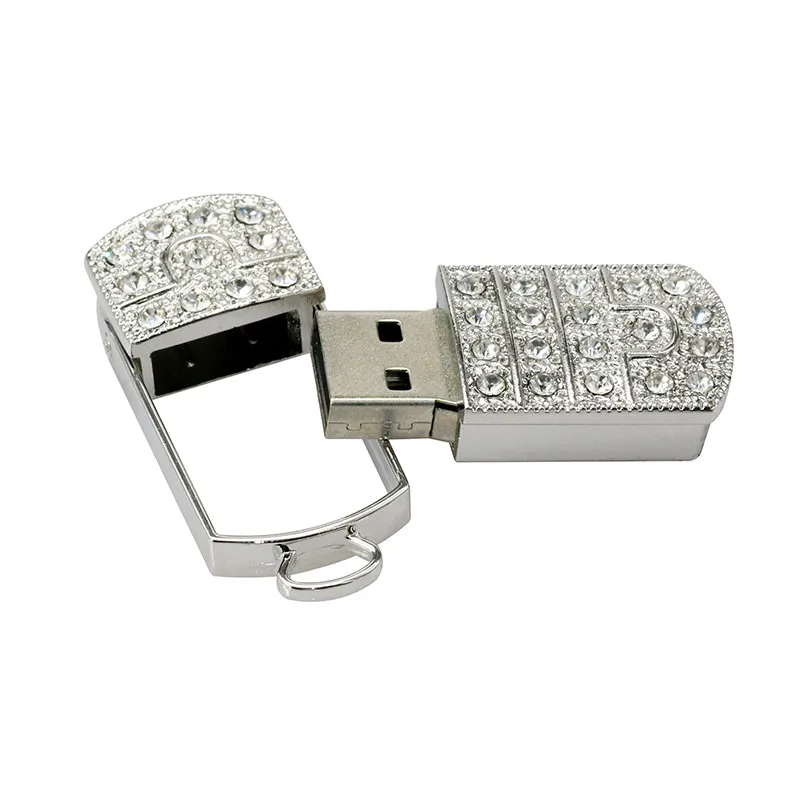 Usb флеш-накопитель, 4 ГБ, 8 ГБ, 16 ГБ, 32 ГБ, 64 ГБ, милые блестящие золотые, серебряные стразы, алмазная флешка, карта памяти, USB флеш-накопитель