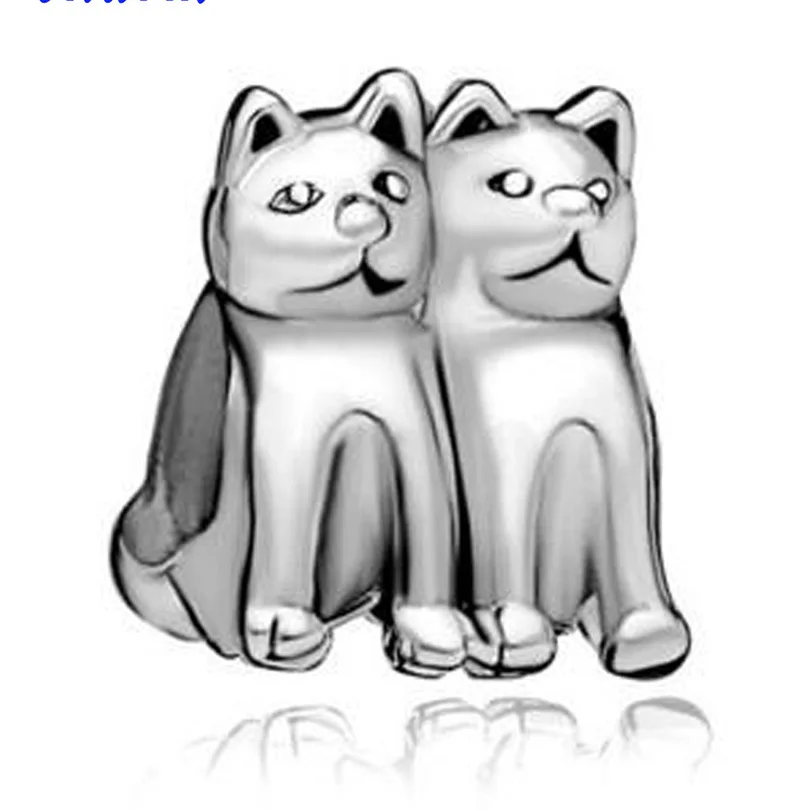 Fit Pandora charm bracelets Twin Cat European Bead Charms Bracelets beads for jewelry making | Украшения и аксессуары