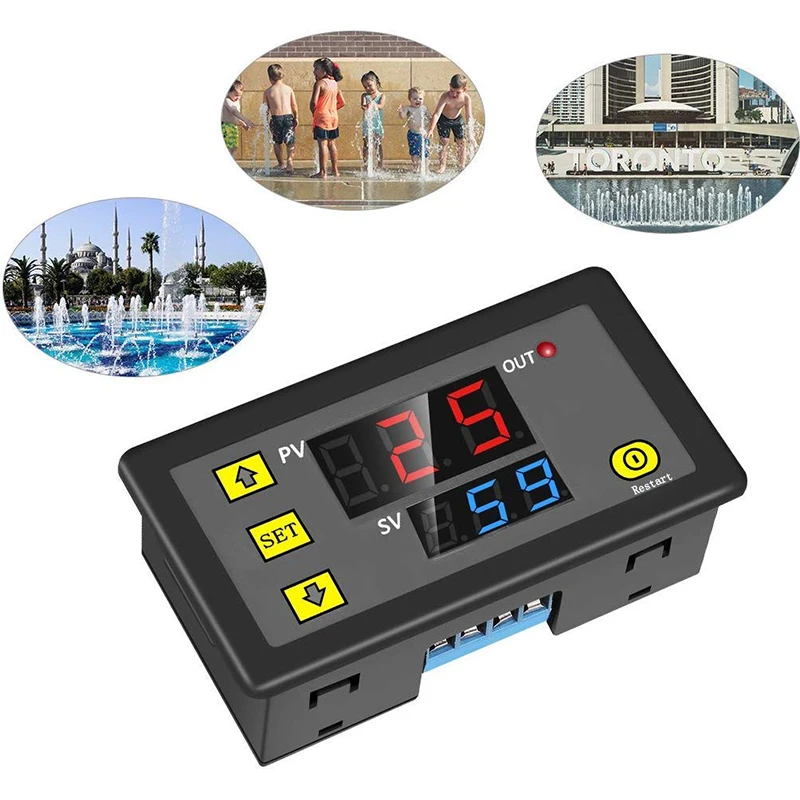 Timing Delay Relay Board Module Switch Cycle Timer Programmable Digital of LED Dual Time Display for Car 0~999 DC 12V 24V | Электронные