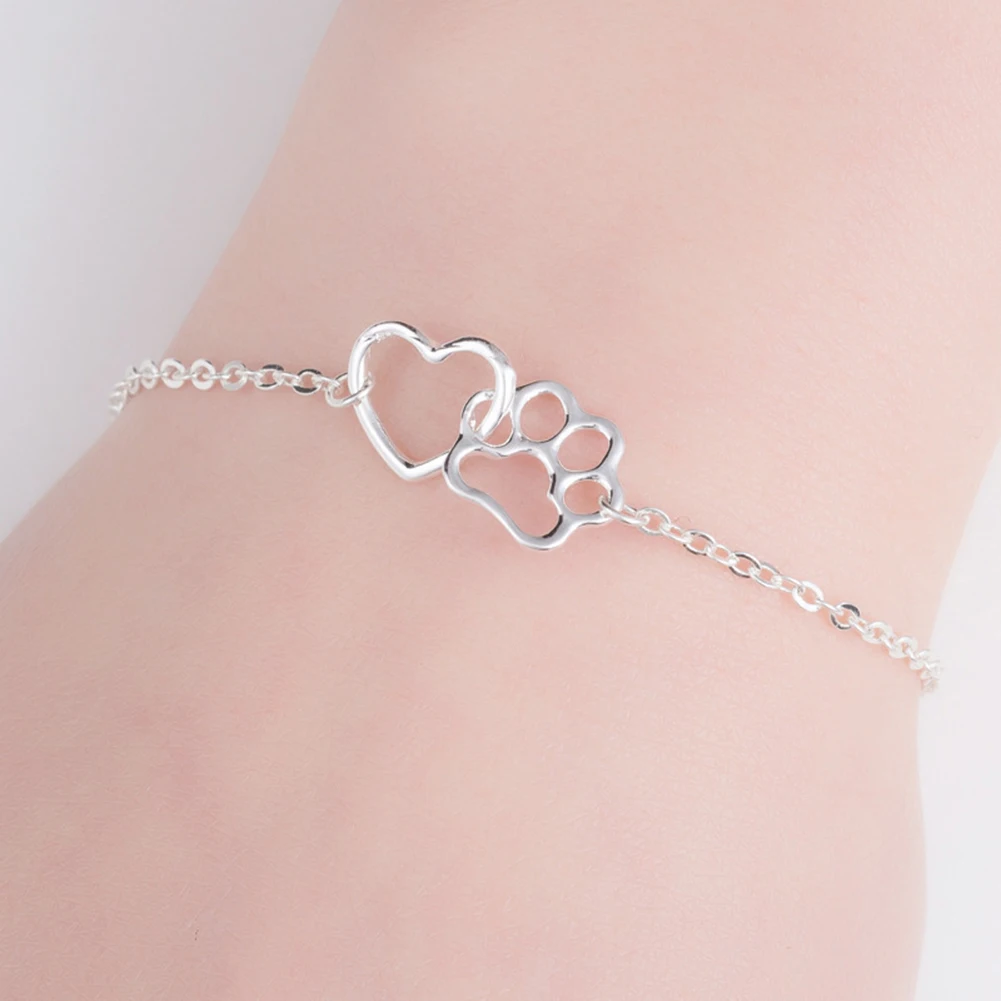 Женский браслет с подвесками в виде кошек и собак|Цепочки браслеты| |