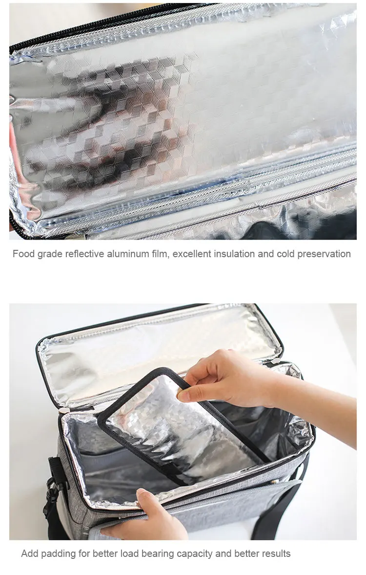 Car Seat Back Organizer Hanging Waterproof Cooler Bag Lunch Bag Food Drink Thermal Pouch Picnic Box Insulated Cool Container