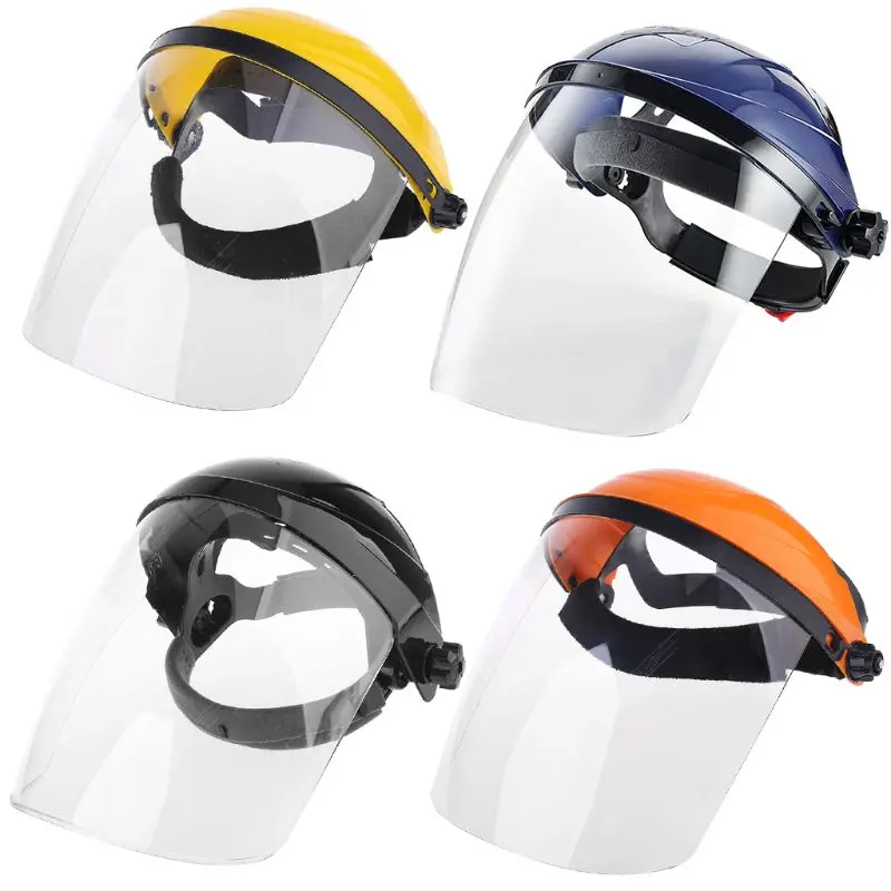 Полнолицевой защитный козырек Регулируемая прозрачная шляпа против царапин