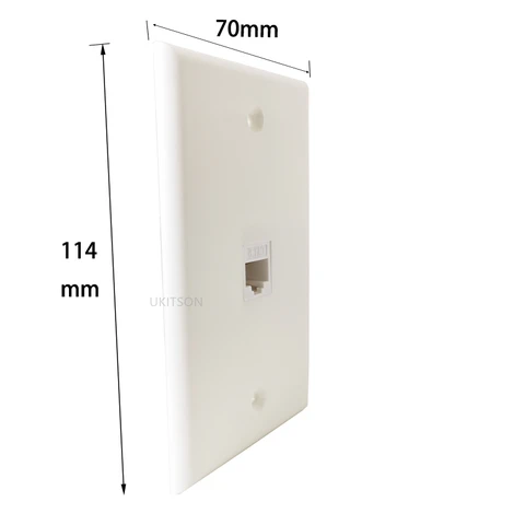 1 порт CAT6 RJ45 настенный разъем Keystone Jack женский к женскому разъему Lan в белом цвете для интернет патч-корда сша лицевая панель