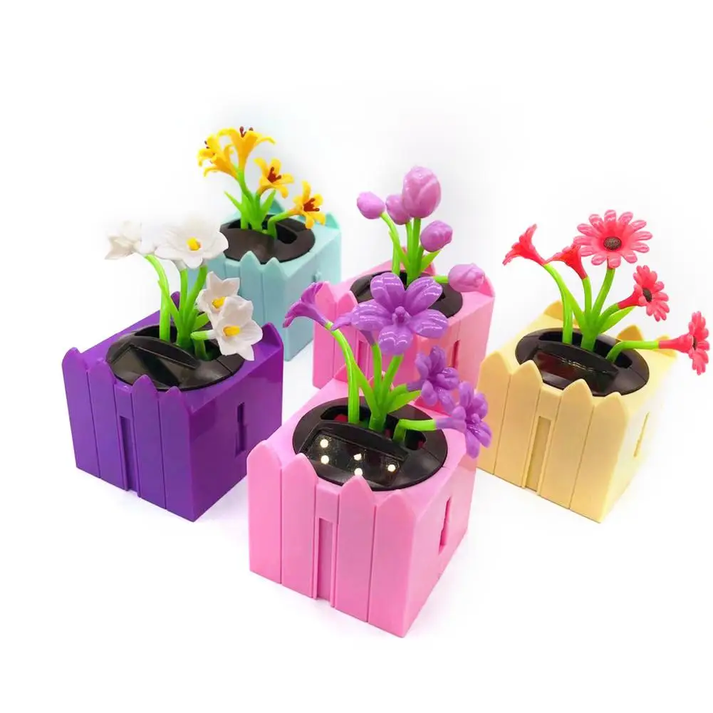 Украшение автомобиля новый модный танцевальный цветок на солнечной энергии