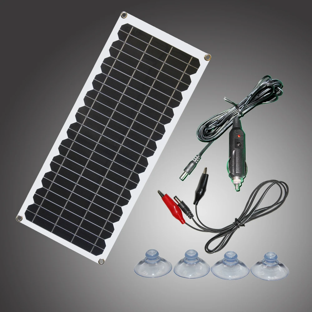 Прозрачная полугибкая силиконовая монокристаллическая солнечная панель RG 12 В 10