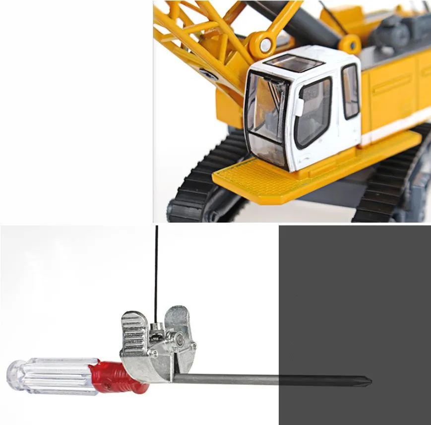Best selling 1:87 tower crane alloy model,metal engineering model toy,simulation children's gift collection,free shipping images - 6