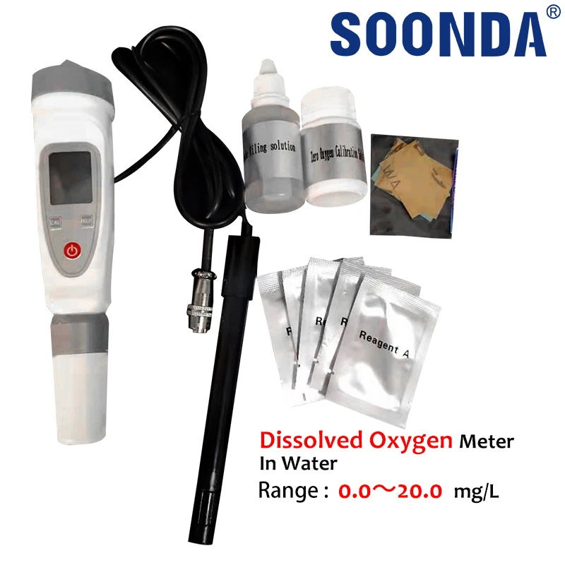 

Dissolved Oxygen Meter DO Instrument for Fish Shrimp Farming In Fish Ponds Water Quality Detector Sewage Oxygen Content Detector