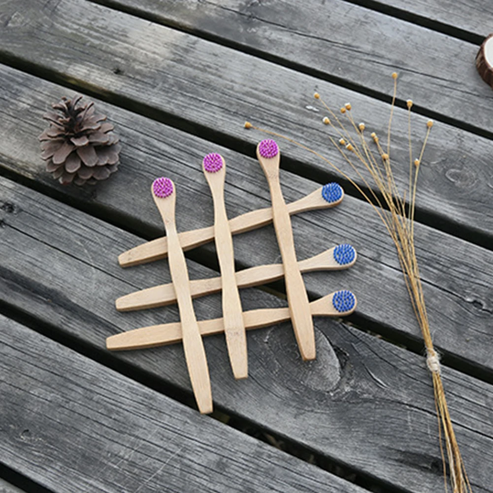 Бамбуковая щетка для ухода за зубами Экологичная зубная щётка скребок