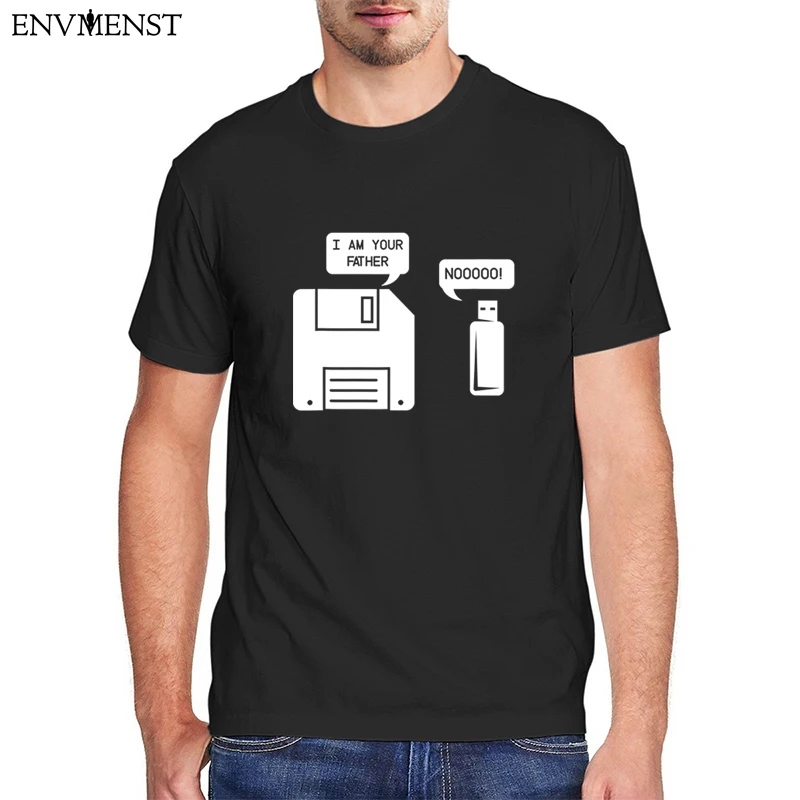 

Футболка мужская с USB-графикой и принтом «Я ваш отец»