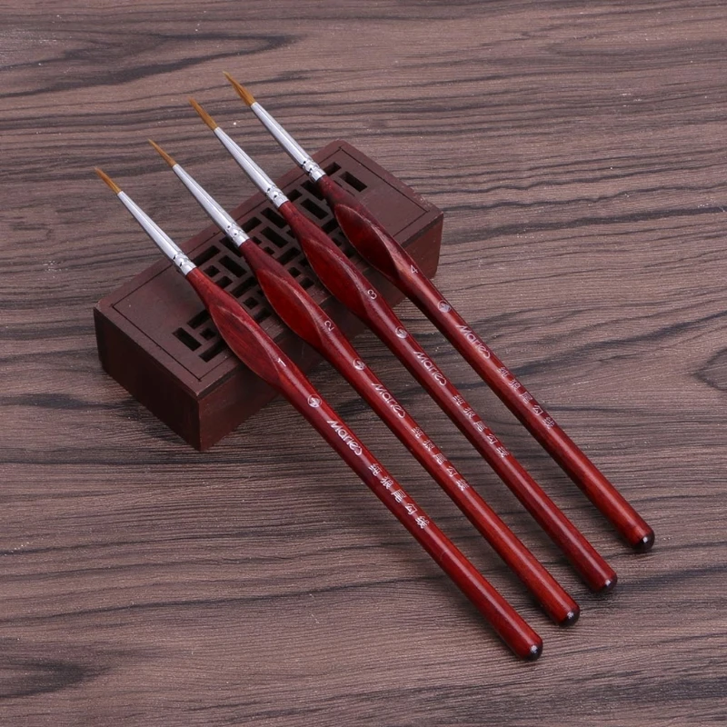 

Professional Wolf Hair Detail Paint Brush Set For Fine Detailing Art Painting