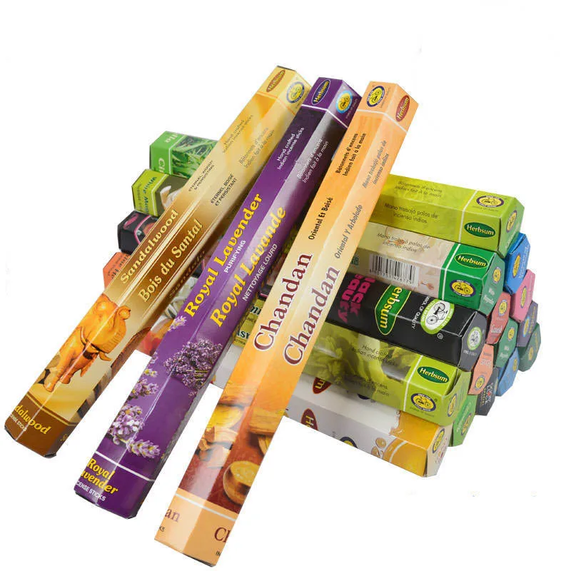 Палочки для ароматизатора 20 палочек/коробка многостильные индийские палочки