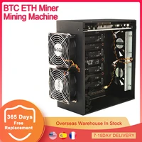 mini miner mining motherboard kit frame for intel 4th cpu 2200w power supply 8gb ddr3 128g msata 4 cooling fan support 8 rx580
